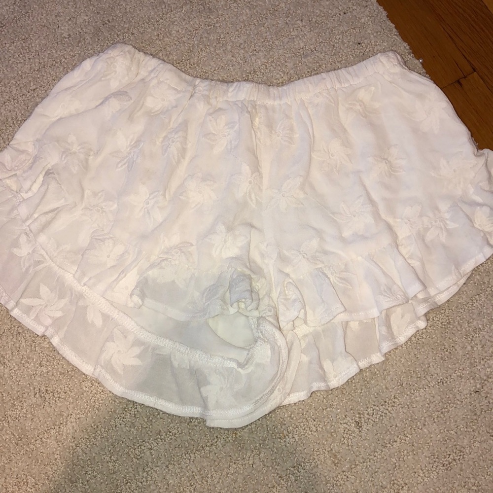 White flowy shorts